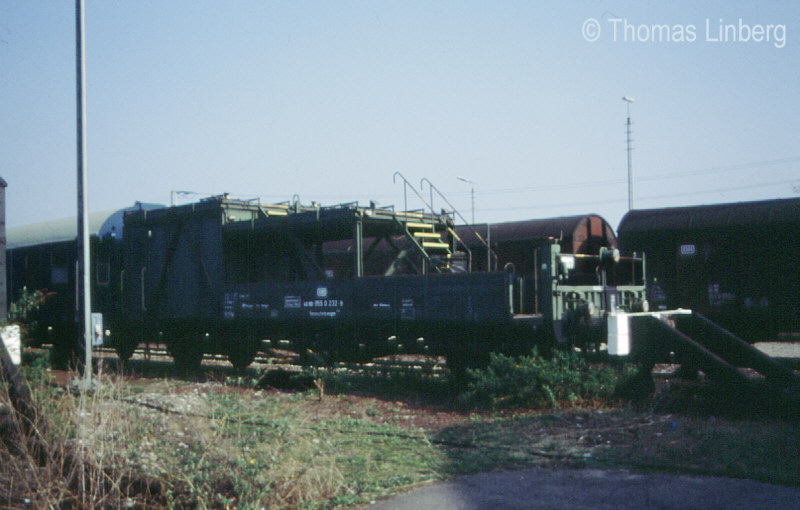 Tunnelarbeitswagen 732 40 80 955 0 232-9, Stuttgart, 15.03.1990, Fotograf Thomas Linberg