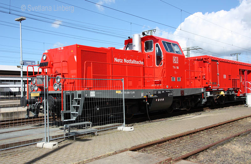 Bild der Rettungszuglok 714 106, Fulda, Fotografin Svetlana Linberg