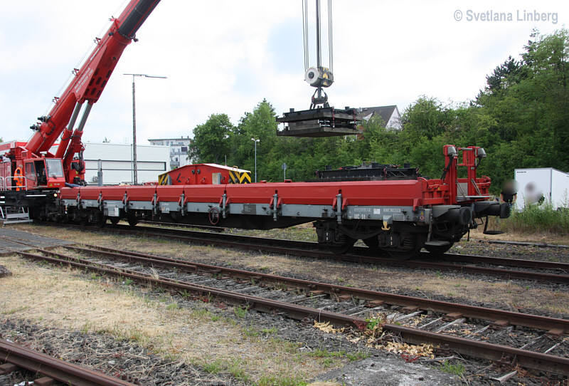 Bild des Kranauslegerschutzwagens 99 80 9 370 075-0, Fotografin Svetlana Linberg